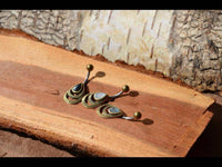 Load image into Gallery viewer, Bauchnabelpiercing Edelstahl Brass Doppelträne Inlay - chic-net.de
