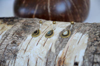 Load image into Gallery viewer, Bauchnabelpiercing Edelstahl Brass Sonnen Träne Inlay - chic-net.de
