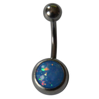 Load image into Gallery viewer, Bauchnabelpiercing Edelstahl silber Resin Opal Stab 10x1.6mm - chic-net.de
