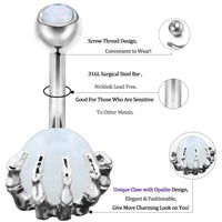 Load image into Gallery viewer, Bauchnabelpiercing Kralle Edelstahl Stein - chic-net.de
