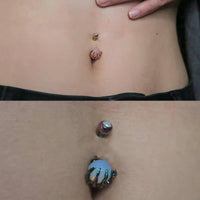 Load image into Gallery viewer, Bauchnabelpiercing Kralle Edelstahl Stein - chic-net.de
