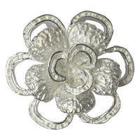 Cargar imagen en el visor de la galería, Blume Silberanhänger dreilagig Anhänger 28 mm Sterling Silber 925er Damen Schmuck Kette - chic-net.de
