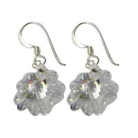 Load image into Gallery viewer, Blumen Zirkonia Ohrringe Silberohrringe facettiert 925 Sterling Silber bunt - chic-net.de
