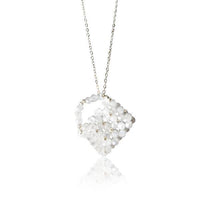 Cargar imagen en el visor de la galería, Brass Kette Glaskristalle Handtasche weiß facettiert silber nickelfrei Glitzer Schmuck - chic-net.de
