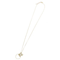 Cargar imagen en el visor de la galería, Brass Kette goldfarben Kreis Blütenblätter Perlen weiß ca. 46cm Länge - chic-net.de
