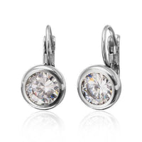 Load image into Gallery viewer, Brass Ohrringe Bügel Halbkugel Glaskristall facettiert nickelfrei gold rotgold silber - chic-net.de
