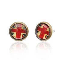 Cargar imagen en el visor de la galería, Brass Ohrstecker Stern Sterne bunt Unisex Ohrringe Edelstahl nickelfrei Kommunismus 12 mm - chic-net.de
