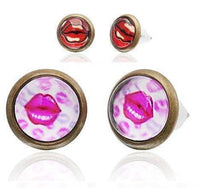 Cargar imagen en el visor de la galería, Brass Ohrstecker Stern Sterne bunt Unisex Ohrringe Edelstahl nickelfrei Kommunismus 12 mm - chic-net.de
