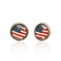 Cargar imagen en el visor de la galería, Brass Ohrstecker Stern Sterne bunt Unisex Ohrringe Edelstahl nickelfrei Kommunismus 12 mm - chic-net.de
