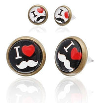 Cargar imagen en el visor de la galería, Brass Ohrstecker Stern Sterne bunt Unisex Ohrringe Edelstahl nickelfrei Kommunismus 12 mm - chic-net.de
