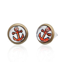 Cargar imagen en el visor de la galería, Brass Ohrstecker Stern Sterne bunt Unisex Ohrringe Edelstahl nickelfrei Kommunismus 12 mm - chic-net.de
