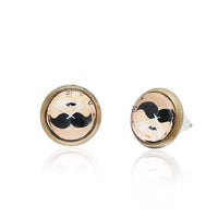 Cargar imagen en el visor de la galería, Brass Ohrstecker Stern Sterne bunt Unisex Ohrringe Edelstahl nickelfrei Kommunismus 12 mm - chic-net.de
