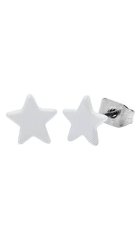 Load image into Gallery viewer, Brass Ohrstecker Stern Sterne bunt Unisex Ohrringe Edelstahl nickelfrei Kommunismus 12 mm - chic-net.de
