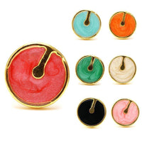 Load image into Gallery viewer, Brass Ohrstecker Stern Sterne bunt Unisex Ohrringe Edelstahl nickelfrei Kommunismus 12 mm - chic-net.de
