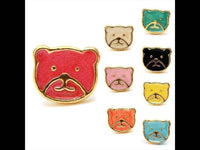 Cargar imagen en el visor de la galería, Brass Ohrstecker Stern Sterne bunt Unisex Ohrringe Edelstahl nickelfrei Kommunismus 12 mm - chic-net.de
