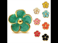 Cargar imagen en el visor de la galería, Brass Ohrstecker Stern Sterne bunt Unisex Ohrringe Edelstahl nickelfrei Kommunismus 12 mm - chic-net.de
