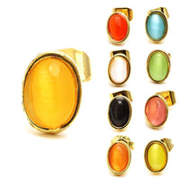 Load image into Gallery viewer, Brass Ohrstecker Stern Sterne bunt Unisex Ohrringe Edelstahl nickelfrei Kommunismus 12 mm - chic-net.de
