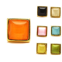 Cargar imagen en el visor de la galería, Brass Ohrstecker Stern Sterne bunt Unisex Ohrringe Edelstahl nickelfrei Kommunismus 12 mm - chic-net.de
