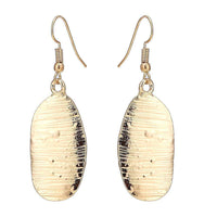 Load image into Gallery viewer, Brass Schmuckset goldfarben Kette Formen Struktur Ohrringe - chic-net.de
