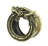 Load image into Gallery viewer, Brass Tunnel Midgard Viking Weltenschlange antik gold - chic-net.de
