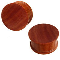 Load image into Gallery viewer, braun Holzplug Rosenholz Maserung Rotstich handgeschnitzt Tribal Holz Plug Tunnel Expander - chic-net.de
