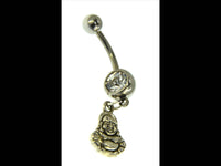 Load image into Gallery viewer, Bauchnabel Piercing Edelstahl Zirkonia silber Anhänger - chic-net.de

