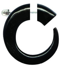 Load image into Gallery viewer, Buffalo Horn Fake Piercing, schwarze Klaue, 6mm Durchmesser, Schraubverschluss, Ohrstecker, Ohrring, Ohrhänger - chic-net.de
