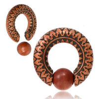 Load image into Gallery viewer, Captive Bead Klemmkugel Ring Sawoholz Piercing Blume - chic-net.de
