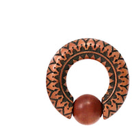 Load image into Gallery viewer, Captive Bead Klemmkugel Ring Sawoholz Piercing Blume - chic-net.de
