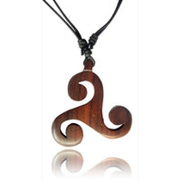Load image into Gallery viewer, Celtic Viking braun Narra Holz Kette Triskele Halskette - chic-net.de
