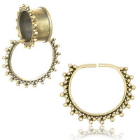 Load image into Gallery viewer, Charm Piercing Anhänger Ohrringe für Flesh Tunnels gold antik Messing Ohrhänger - chic-net.de
