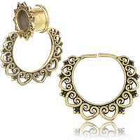 Load image into Gallery viewer, Charm Piercing Anhänger Ohrringe für Flesh Tunnels gold antik Messing Ohrhänger - chic-net.de
