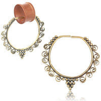 Load image into Gallery viewer, Charm Piercing Anhänger Ohrringe für Flesh Tunnels gold antik Messing Ohrhänger - chic-net.de
