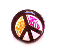 Load image into Gallery viewer, Chunks Buttons Druckknöpfe Click Button für Lederarmband Chunk Edelstahl Armband Symbol Peace - chic-net.de
