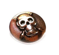 Load image into Gallery viewer, Chunks Buttons Druckknöpfe Click Button für Lederarmband Chunk Edelstahl rund Armband Totenkopf - chic-net.de
