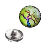 Load image into Gallery viewer, Chunks Druckknopf Click Button Edelstahl Baum des Lebens - chic-net.de
