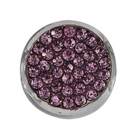 Load image into Gallery viewer, Chunks Glaskristall Glitzer Buttons Druckknöpfe Click Button Lederarmband Chunk Edelstahl - chic-net.de
