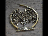 Load image into Gallery viewer, Clicker Piercing Ohrgewicht 3mm Baum des Lebens Messing - chic-net.de

