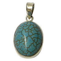 Load image into Gallery viewer, Damen Anhänger, Anhänger mit Howlith in 925 Sterling Silber eingefasst, ca.20 x 15 mm - chic-net.de
