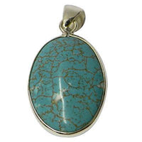 Load image into Gallery viewer, Damen Anhänger, Anhänger mit Howlith in 925 Sterling Silber eingefasst, ca.25 x 20 mm - chic-net.de
