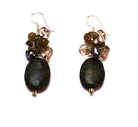 Cargar imagen en el visor de la galería, Damen Ohrringe Ohrhänger 925er Sterling Silber Ohrschmuck Perlen Steine grün weiß lila - chic-net.de
