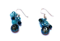 Cargar imagen en el visor de la galería, Damen Ohrringe Ohrhänger 925er Sterling Silber Ohrschmuck Perlen Steine türkis geschliffen - chic-net.de
