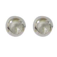 Load image into Gallery viewer, Damen Ohrstecker, Sterling Silber 925er, ca. 7 mm Ø, silberne Kugel mit Öffnung, innen gebürstet - chic-net.de
