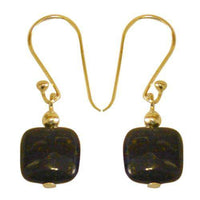 Load image into Gallery viewer, Damenohrringe mit blauem Lapis, viereckig, mit 925er Sterlingsilberbügel - chic-net.de
