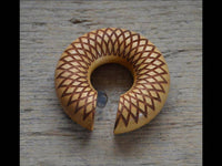 Load image into Gallery viewer, Donut Ohr Piercing Dahlie Jackfrucht Holz Ohrgewicht - chic-net.de
