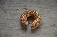 Load image into Gallery viewer, Donut Ohr Piercing Dahlie Jackfrucht Holz Ohrgewicht - chic-net.de
