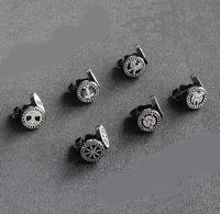 Cargar imagen en el visor de la galería, Edelstahl Ohrstecker schwarz 8-10mm Viking Celtic Nordic - chic-net.de
