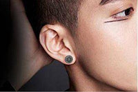 Cargar imagen en el visor de la galería, Edelstahl Ohrstecker schwarz 8-10mm Viking Celtic Nordic - chic-net.de
