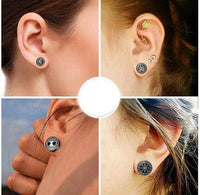 Cargar imagen en el visor de la galería, Edelstahl Ohrstecker schwarz 8-10mm Viking Celtic Nordic - chic-net.de
