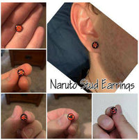 Load image into Gallery viewer, Edelstahl Ohrstecker schwarz rot 8mm Sharingan Auge - chic-net.de
